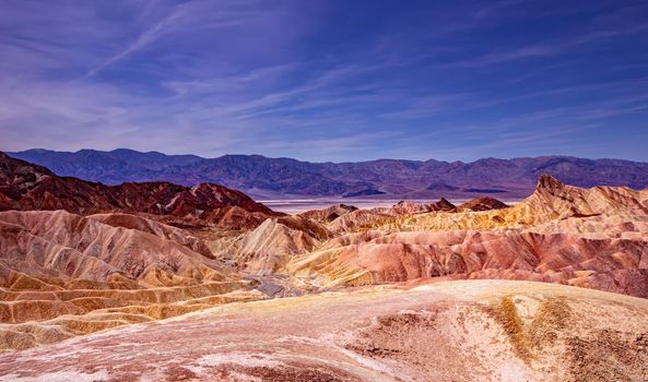 Zabriskie point, death valley, california, usa