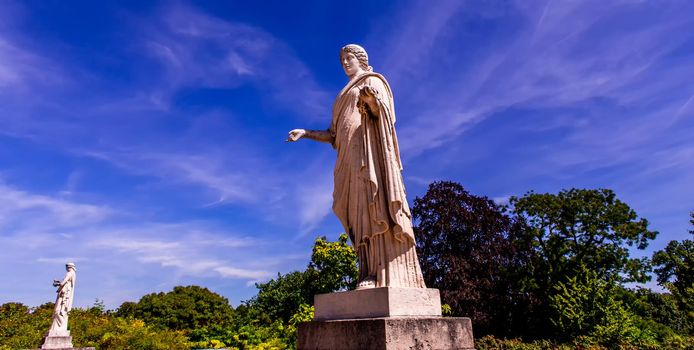 COMPIEGNE, FRANCE, AUGUST 13, 2016 : statue in gardens of chateau de Compiegne, august 13, 2016 in Compiegne, Oise, France