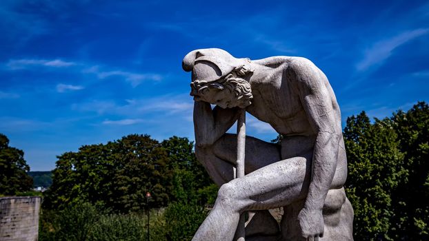 COMPIEGNE, FRANCE, AUGUST 13, 2016 : statue in gardens of chateau de Compiegne, august 13, 2016 in Compiegne, Oise, France