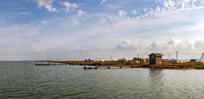 29.10.2020. Sergeevka resort in Odessa region, Ukraine, on a sunny autumn morning