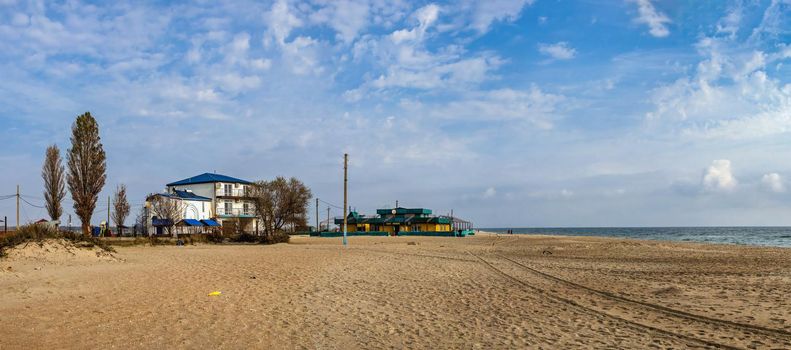 29.10.2020. Sergeevka resort in Odessa region, Ukraine, on a sunny autumn morning