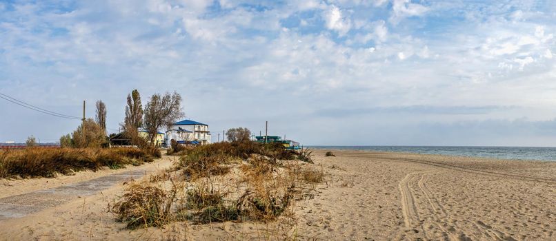 29.10.2020. Sergeevka resort in Odessa region, Ukraine, on a sunny autumn morning