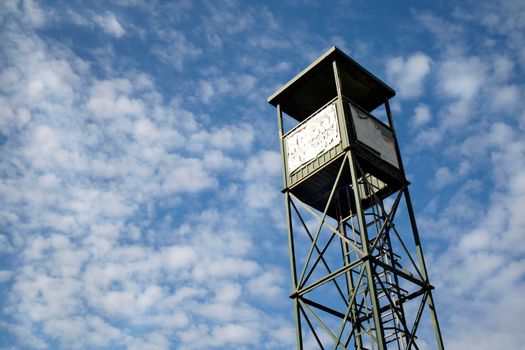 Steel tower, reference point for the sighting of fires in the summer. 