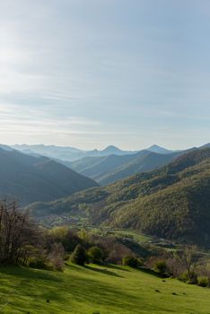 Picos de Europa mountains next to Fuente De village Cantabria Spain