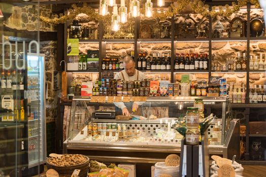 Shop whit products typical. Potes  a Cantabria village of Spain