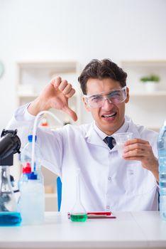 Lab assistant testing water quality