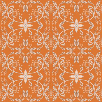 Floral damask pattern with abstract flowers Ethnic endless background with ornamental decorative elements with traditional  motives  tribal geometric figures