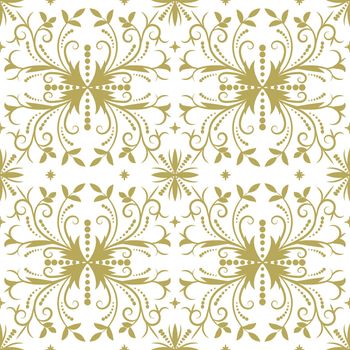 Floral damask pattern with abstract flowers Ethnic endless background with ornamental decorative elements with traditional  motives  tribal geometric figures