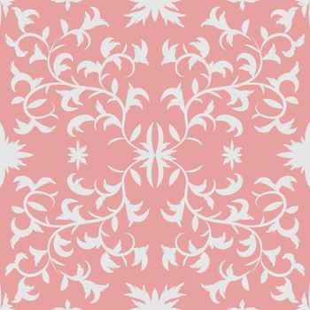 Floral damask pattern with abstract flowers Ethnic endless background with ornamental decorative elements with traditional  motives  tribal geometric figures