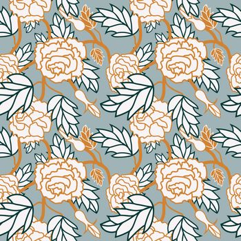 Floral pattern with flowers and leaves   Fantasy flowers       Abstract Floral geometric fantasy
