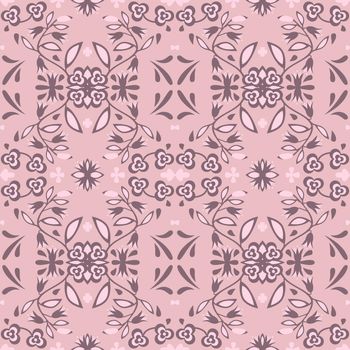 Floral damask pattern with abstract flowers Ethnic endless background with ornamental decorative elements with traditional  motives  tribal geometric figures