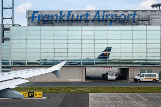 05/26/2019. Frankfurt Airport, Germany. Operated by Fraport and serves as the main hub for Lufthansa including Lufthansa City Line and Lufthansa Cargo and Lufthansa Technik.