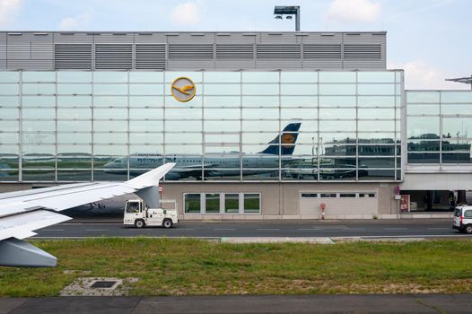 05/26/2019. Frankfurt Airport, Germany. Operated by Fraport and serves as the main hub for Lufthansa including Lufthansa City Line and Lufthansa Cargo and Lufthansa Technik.