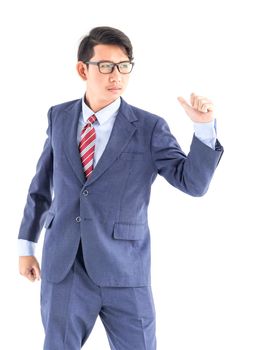 Young asian business men portrait in suit isolated over white background