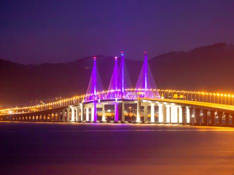 George Town, Penang/Malaysia - Sep 16 2018: Penang Second ridge with LED light.