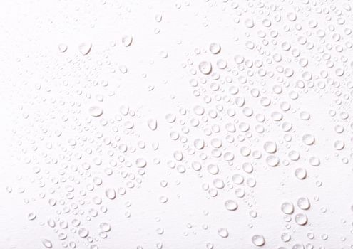 The concept of drawing water drops on a white background