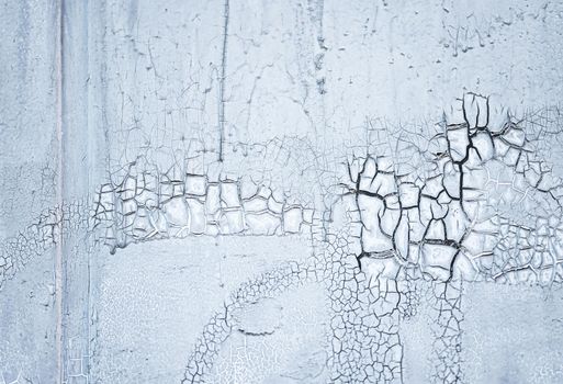 Grunge concrete cement wall with crack painting on industrial building