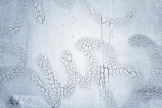 Grunge concrete cement wall with crack painting on industrial building