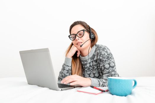 Callcenter Agent Working From Home, Student Preparing For Examinations