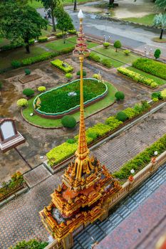 Monastic temple in Thailand. View from above.