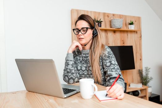 Callcenter Agent Working From Home, Student Preparing For Examinations