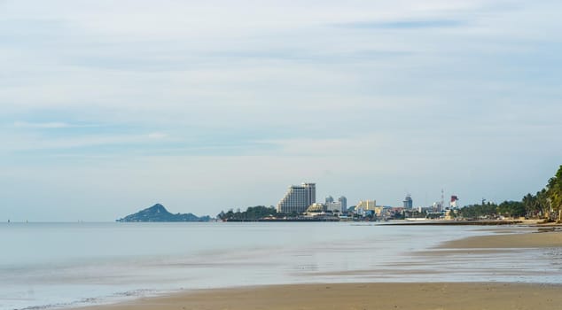 Hua Hin city beach,Thailand in the morning