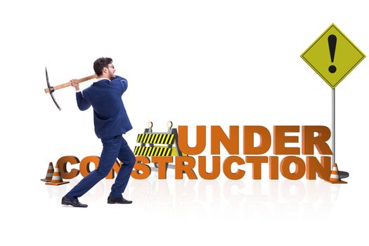 Concept of under construction for your webpage