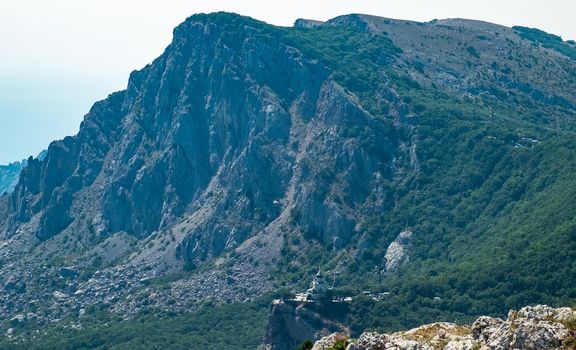 Church of the Resurrection of Christ on the edge of a cliff in the village of Foros in Crimea.