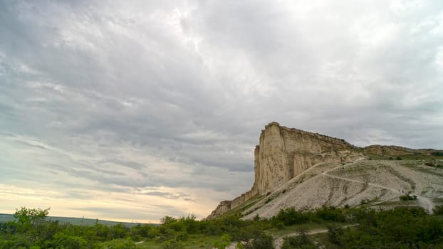 Natural landscape with a view of the White Rock. Belogorsk, Crimea
