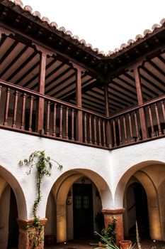Courtyard of a typical house in Villanueva de los Infantes , Castilla la Mancha, Spain