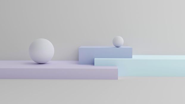 Minimal geometric shape pastel loving 3d rendering..