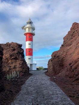 lighthouse in Atlantic Ocean Tenerife. High quality photo