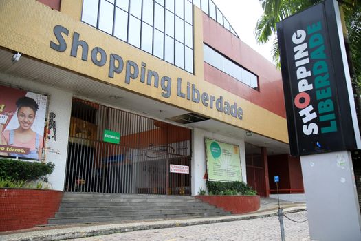 salvador, bahia, brazil - july 2, 2021: facade of Shopping Limberdade in the city of Salvador.