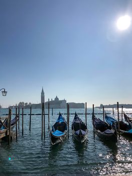 San Giorgio Maggiore island seen from San Marco square in Venice, Italy. High quality photo