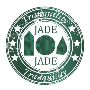 Ruber stamp with jade gems and jade benefit
