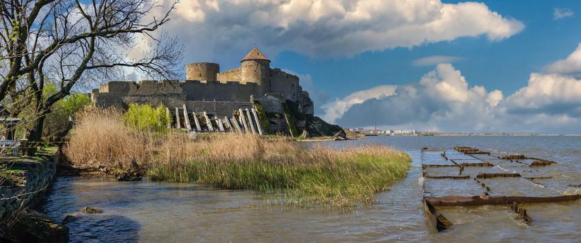 24.04.2021. Bilhorod-Dnistrovskyi or Akkerman fortress, Odessa region, Ukraine, on a sunny spring morning