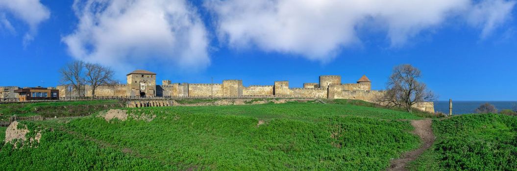 24.04.2021. Bilhorod-Dnistrovskyi or Akkerman fortress, Odessa region, Ukraine, on a sunny spring morning