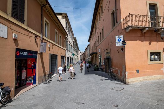 foligno,italy july 03 2021:foligno corso cavour in the city center