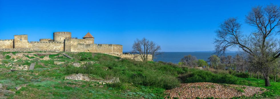 24.04.2021. Bilhorod-Dnistrovskyi or Akkerman fortress, Odessa region, Ukraine, on a sunny spring morning