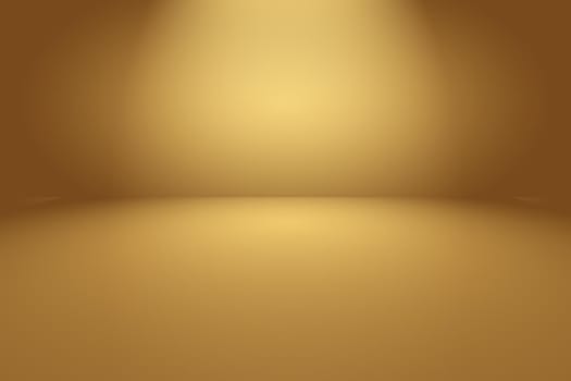 Abstract Luxury Gold yellow gradient studio wall, well use as background,layout,banner and product presentation