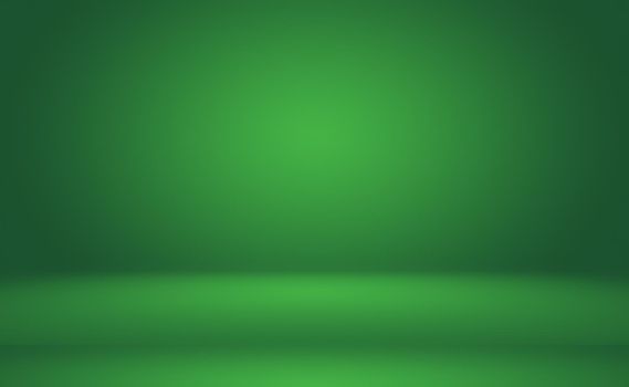 Green gradient abstract background empty room with space for your text and picture