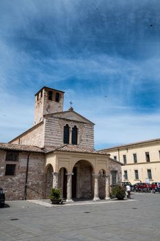 foligno,italy july 03 2021:foligno church of Santa Maria infraportas in the city center