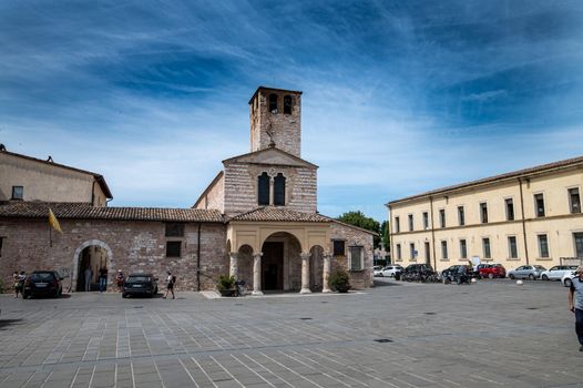 foligno,italy july 03 2021:foligno church of Santa Maria infraportas in the city center