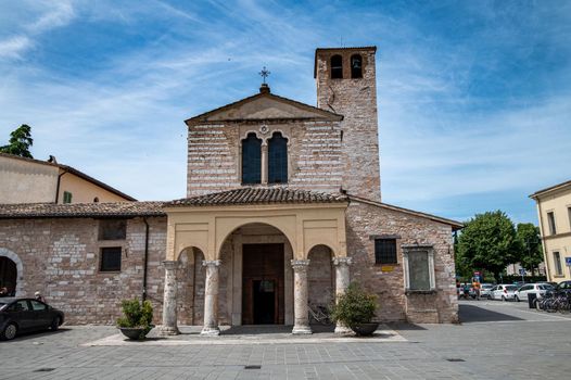 foligno,italy july 03 2021:foligno church of Santa Maria infraportas in the city center