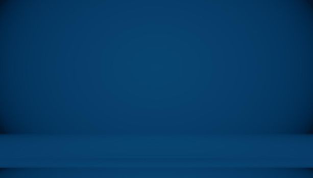 Blue gradient abstract background empty room with space for your text and picture.