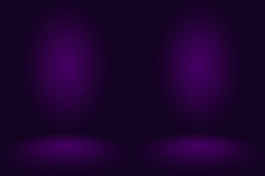 Studio Background Concept - Dark Gradient purple studio room background for product