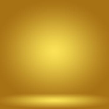 Abstract Luxury Gold yellow gradient studio wall, well use as background,layout,banner and product presentation