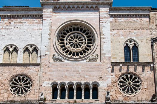 foligno detail of the facade of the church of San Feliciano in the city center