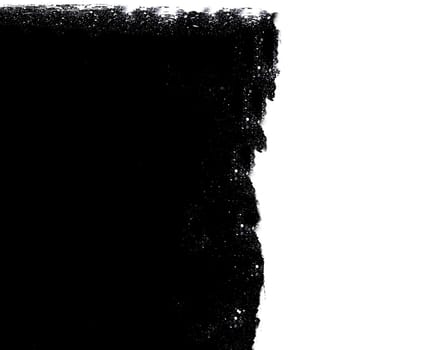 Grunge background of a textured half black on a white background