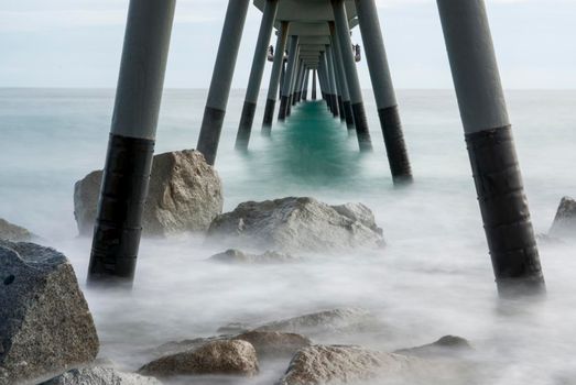 Pont del Petroli, Badalona, Spain, a place for walking over the sea